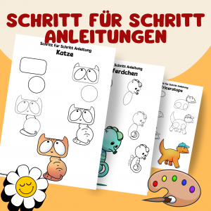 10 Schritt für Schritt Anleitungen zum Zeichnen